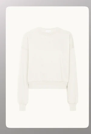 LuxeFleece Crewneck Sweatshirt in White