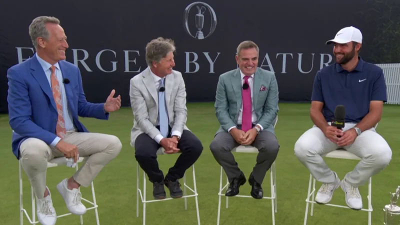 Scottie Scheffler joins Live From The Open set at Royal Portrush after win