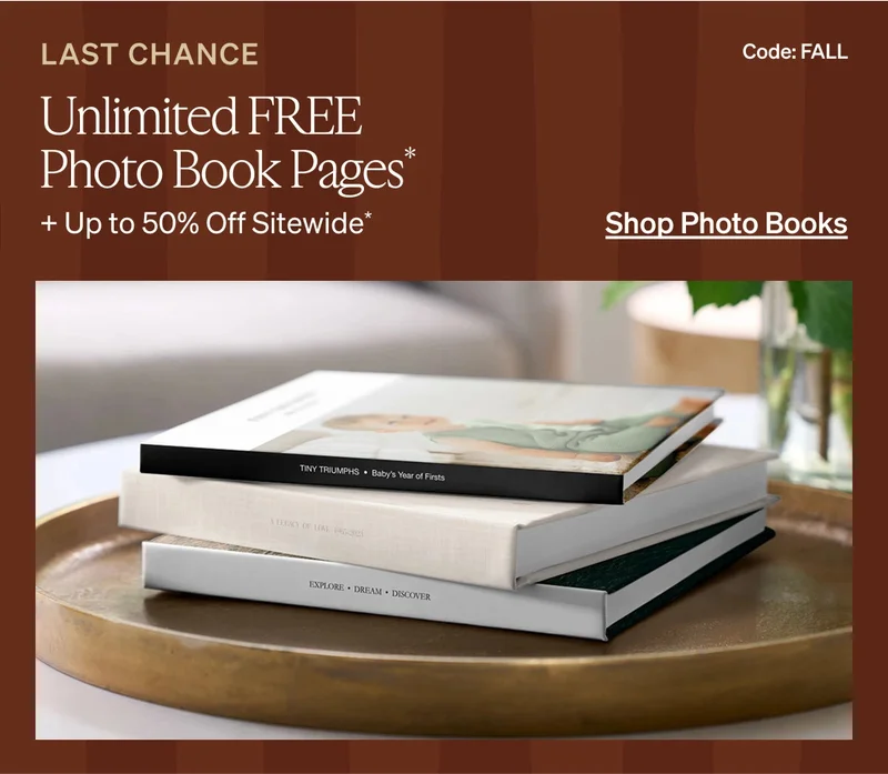 40% off Photobooks + Up to 50% off Sitewide