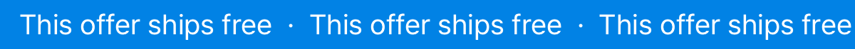 this offer ships free
