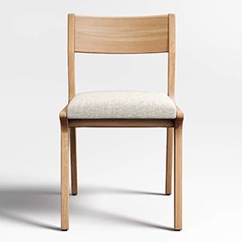 Lakin White Oak Wood Dining Side Chair