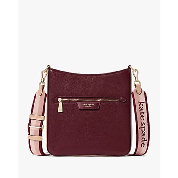 Hudson Colorblocked Pebbled Leather Large Messenger Crossbody