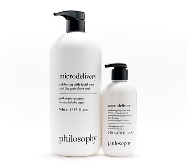 philosophy microdelivery exfoliating facial wash 32oz & 8oz set