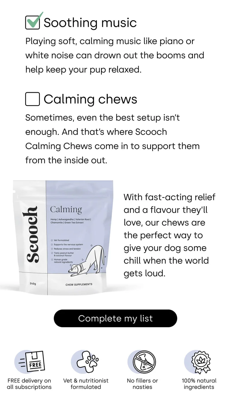 our chews are the perfect way to give your dog some chill when the world gets loud. - Complete my list