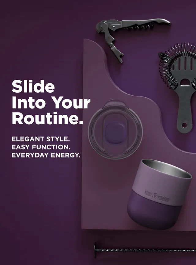 Slide Into Your Routine. New Rise Drinkware Colors.