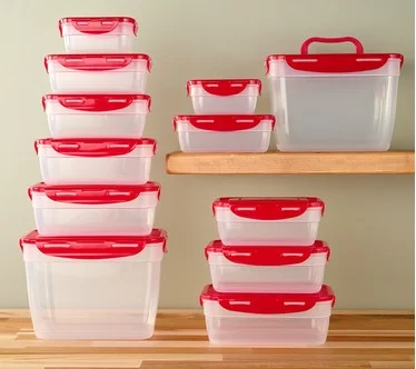 LocknLock 12-Pc Nestable Rectangle Storage Set w/ (2) Handle Lids