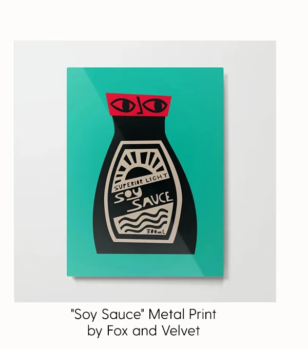 Soy Sauce Metal Print by Fox and Velvet