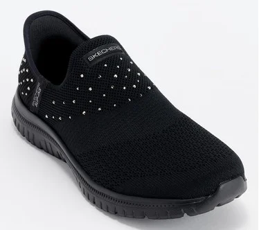 Skechers Slip-ins Virtue Vegan Rhinestone Shoes-Starlight