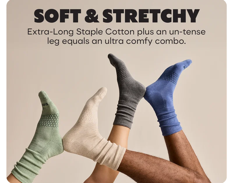 SOFT & STRETCHY | Extra-Long Staple Cotton plus an un-tense leg equals an ultra comfy combo.