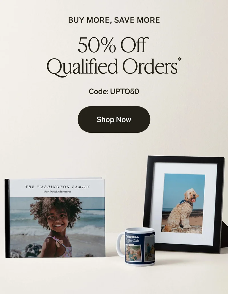 50% Off Qualified Orders