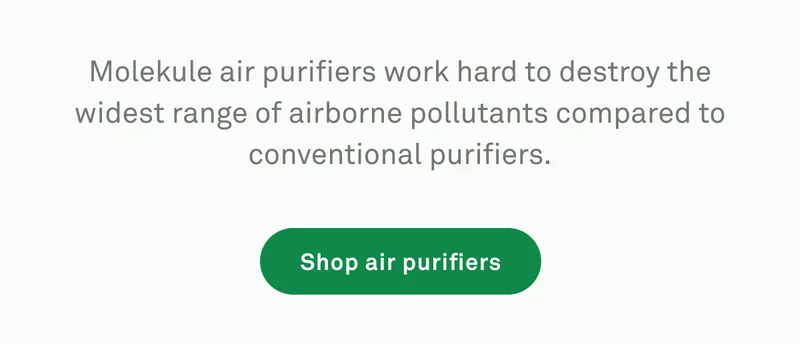 Molekule air purifiers work hard to destroy the widest range of airborne pollutants compared to conventional purifiers. Shop air purifiers now