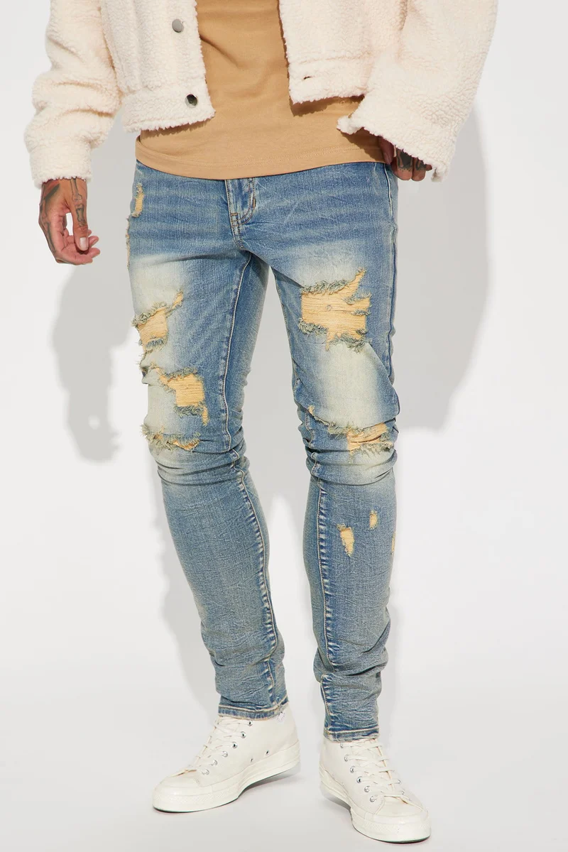 Image of Feeling Irresistible Stacked Skinny Jeans - Vintage Blue Wash