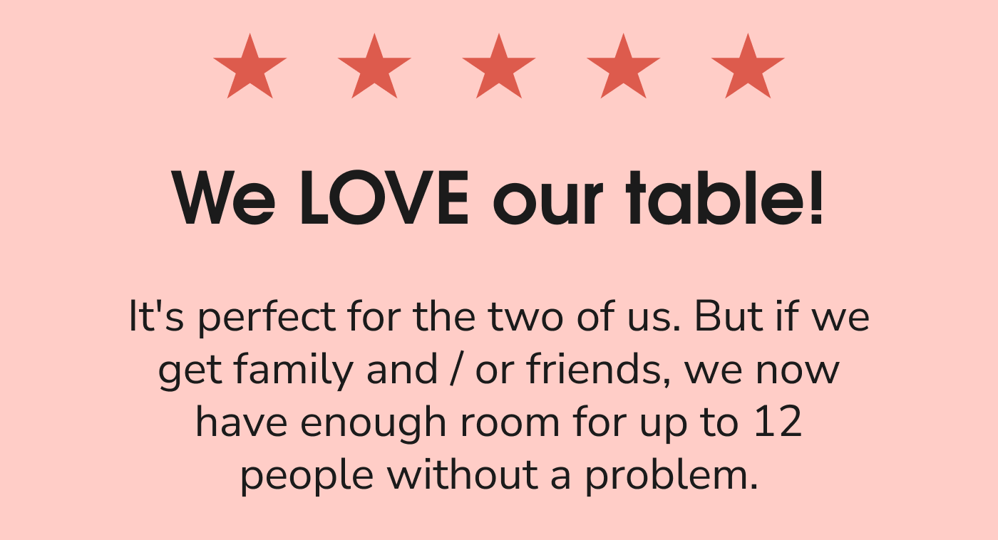 We Love Our Table