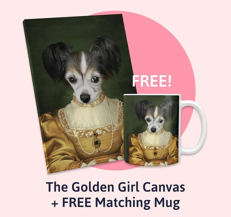The Golden Girl Canvas + FREE Mug