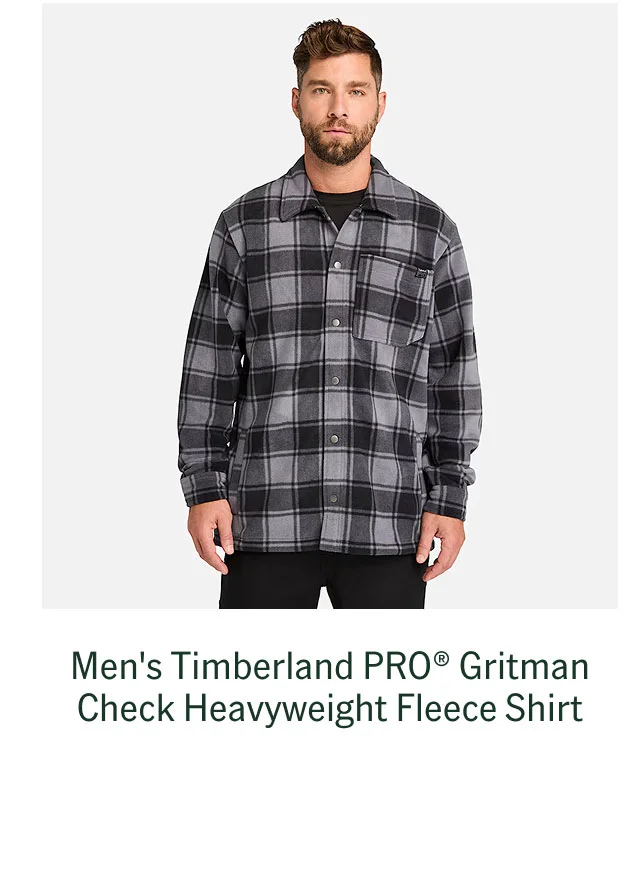Men's Timberland PRO Gritman Check Heavyweight Fleece Shirt