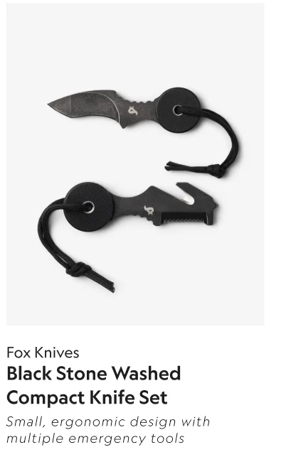 Black Stone Washed Compact Knife Set