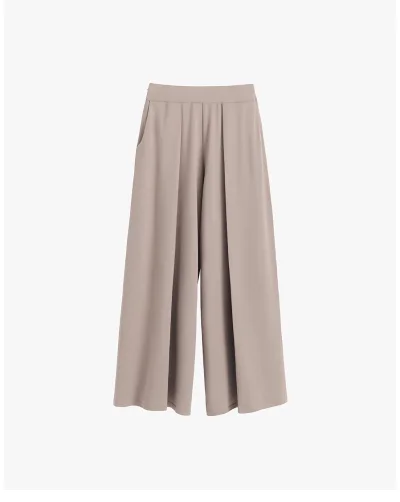 French Terry Pleated Pant Stone