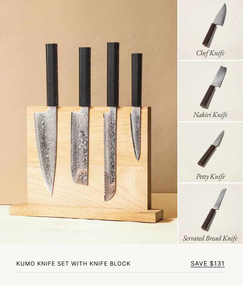 Kumo Knife Set with Knife Block