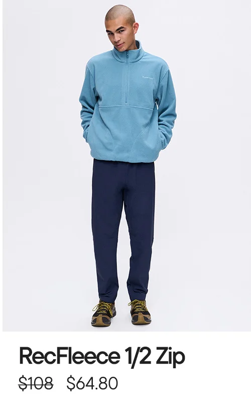 RecFleece 1/2 Zip $64.80