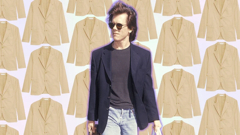 Image may contain: Kevin Bacon, Blazer, Clothing, Coat, Jacket, Long Sleeve, Sleeve, Blouse, Knitwear, Sweater, and Fashion