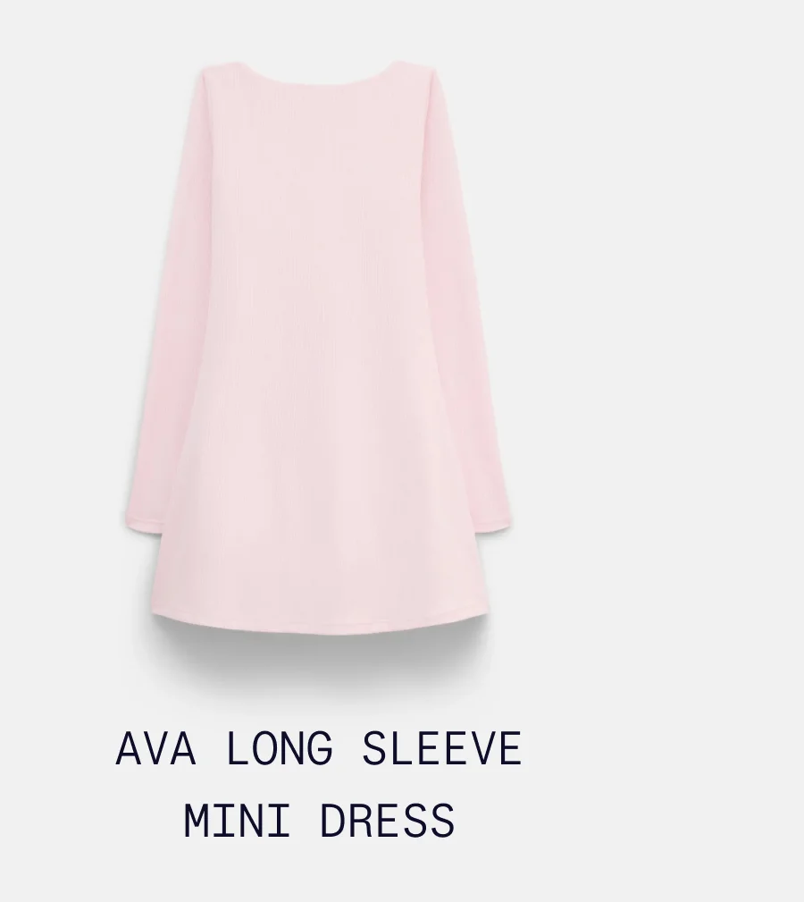 Ava Long Sleeve Mini Dress