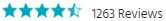4.7 Stars and 1263 Reviews
