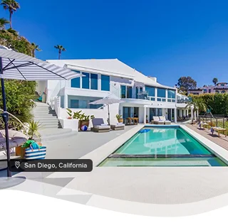 Bask in the sunshine of a vacation escape with private pool in San Diego, California.