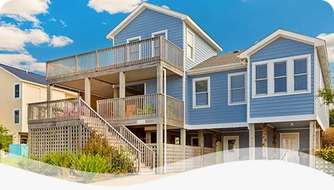 Blue skies await in your private home escape in Outer Banks, North Carolina.