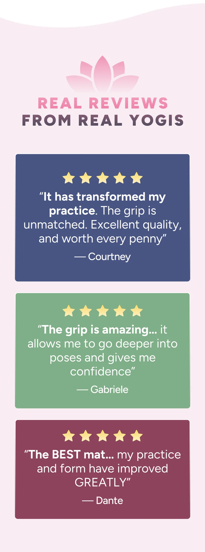 Real reviews from real Yogi's