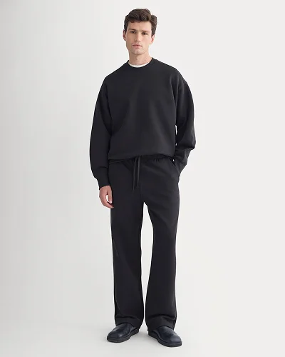 Image | Luxe Fleece Crew Pullover | Black