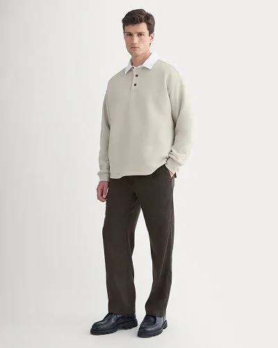 Image | Luxe Fleece Rugby Polo | Peyote