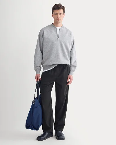 Image | Luxe Fleece Half-Zip Pullover | Vintage Heather Grey