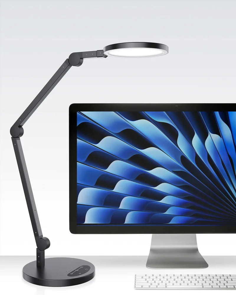 Image of Lume Cube Edge Light 2.0 with Base Black LED Desk Lamp
