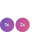 1x and 2x zoom