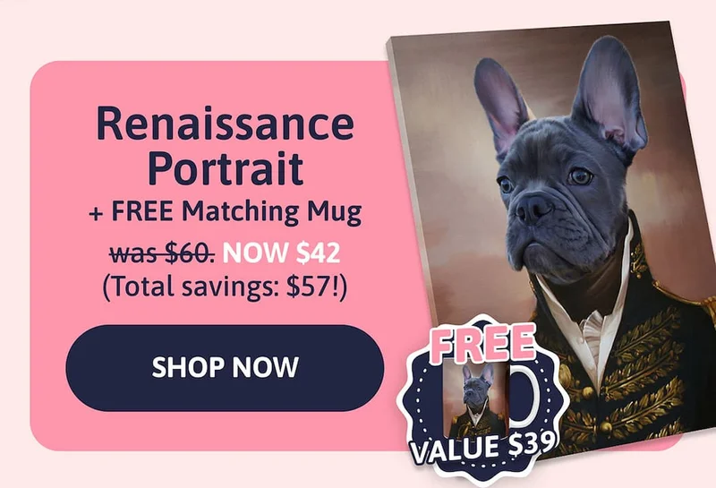 Renaissance Portrait + FREE Matching Mug. was $60. NOW $42. Total savings: $57!