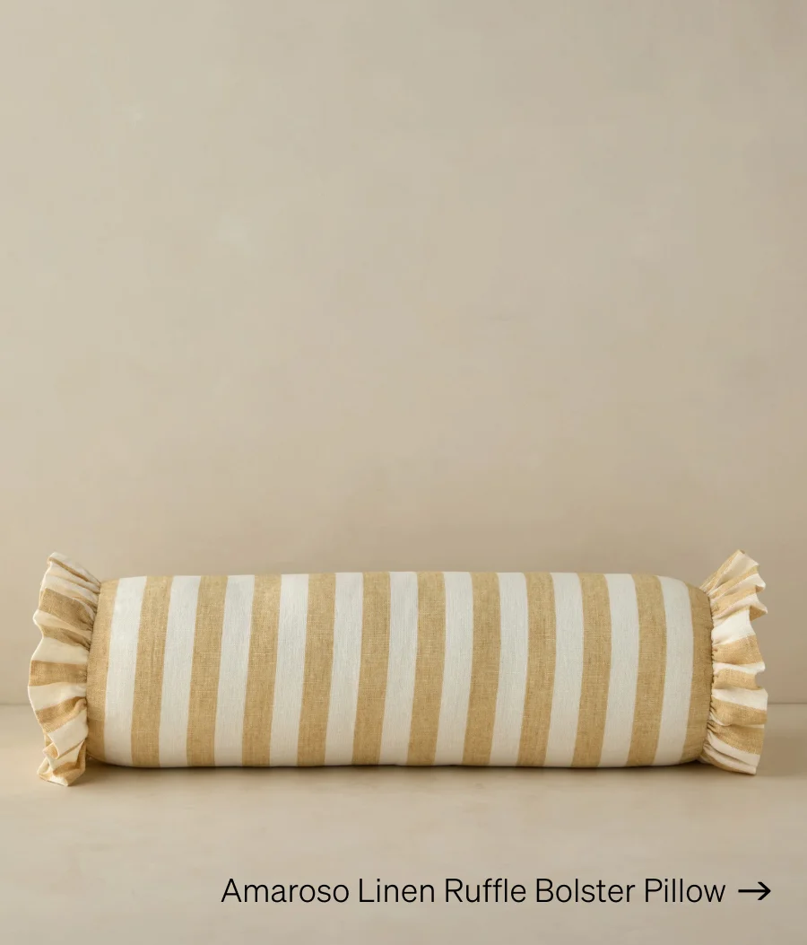 Shop Amaroso Linen Ruggle Bolster Pillow
