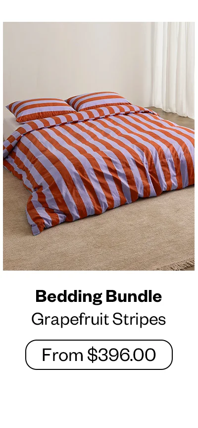 Bedding Bundle - Grapefruit Stripes