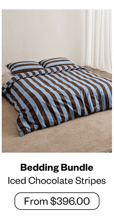 Bedding Bundle - Iced Chocolate Stripes