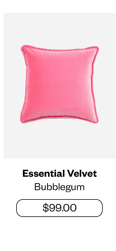 Essential Velvet Cushion - Bubblegum