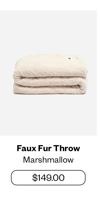 Faux Fur Throw Marshmellow