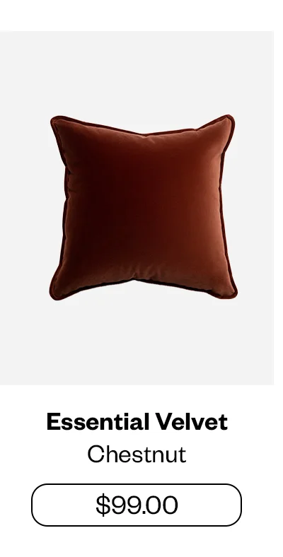 Essential Velvet Cushion - Chestnut
