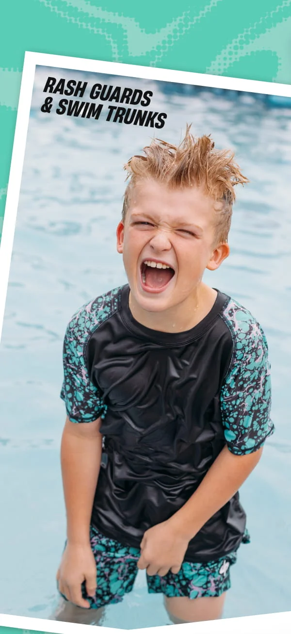 RASH GUARDS  & SWIM TRUNKS