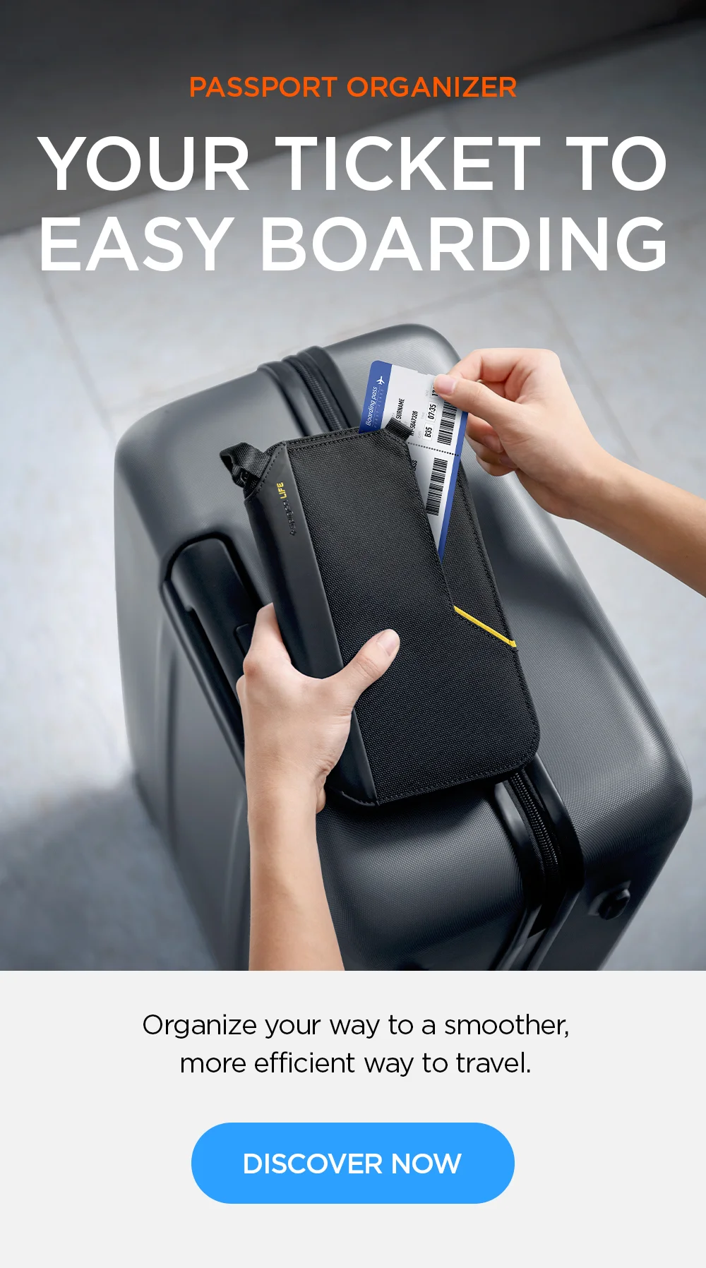 All-new Klasden Passport Organizer Pouch. Your ticket to easy boarding. Organize your way to a smoother, more efficient way to travel. Discover now.