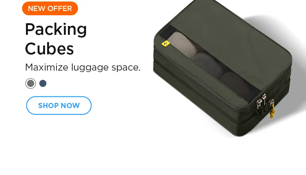 Packing Cubes. Maximize luggage space.