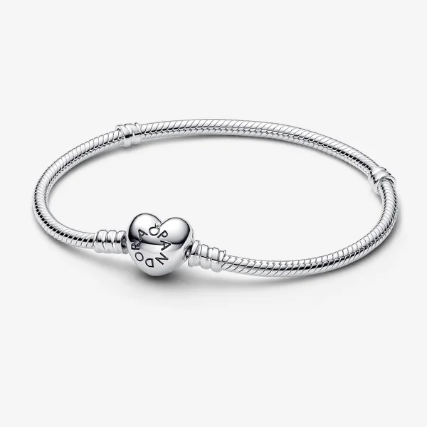 Moments Heart & Snake Chain Bracelet
