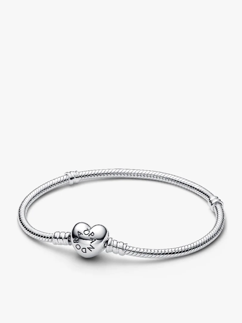 Moments Heart & Snake Chain Bracelet