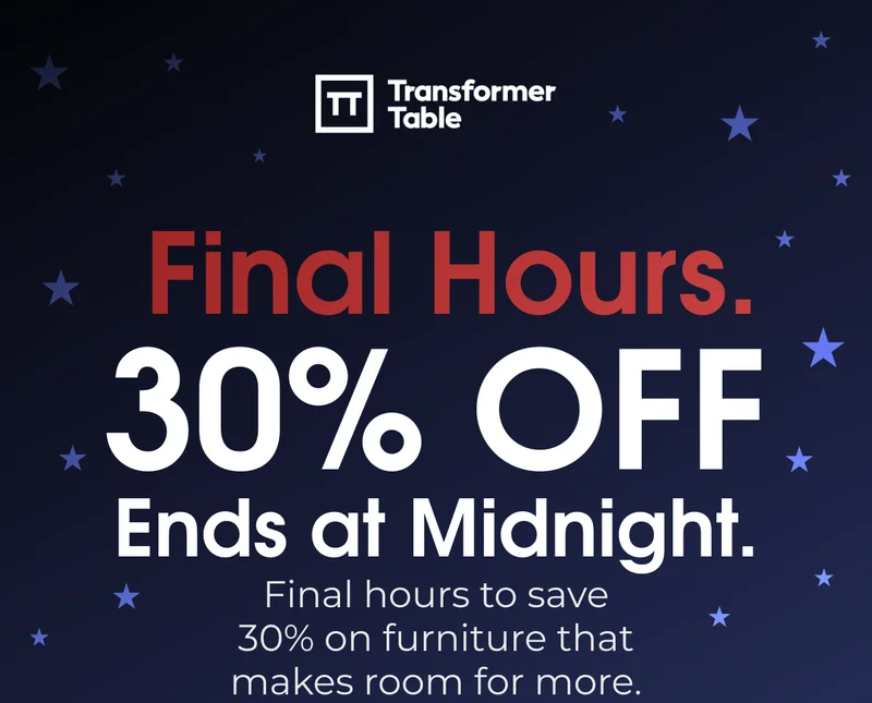 30% OFF Ends Tonight