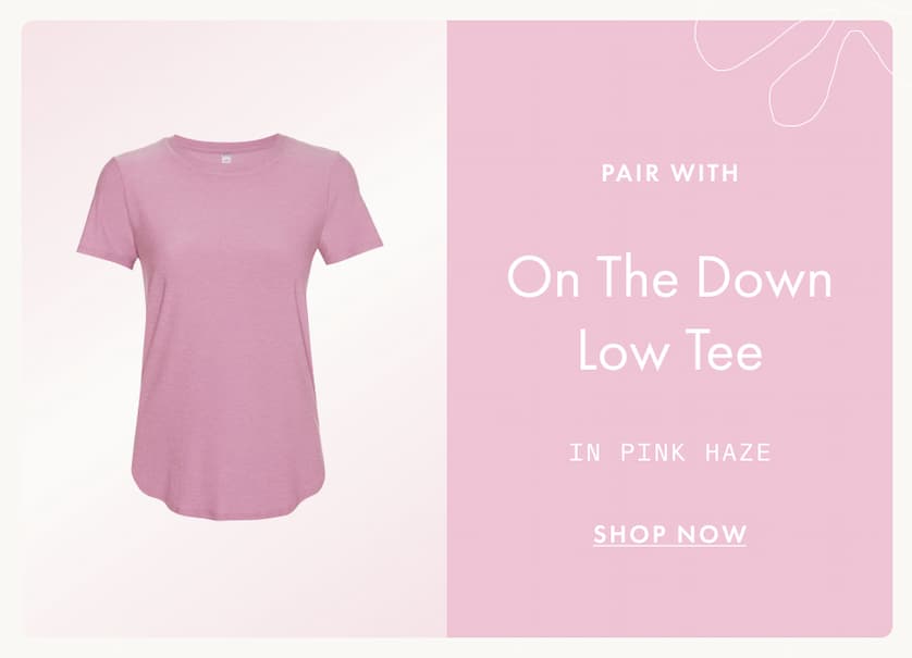 Featherweight On The Down Low Tee in Pink Haze Heather