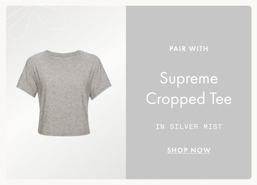 Featherweight Supreme Cropped Tee in Silver Mist