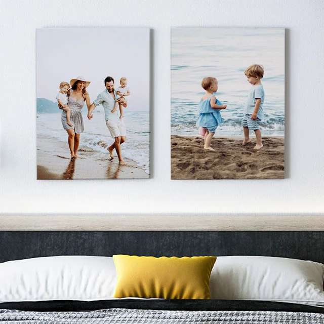 Canvas prints of family.